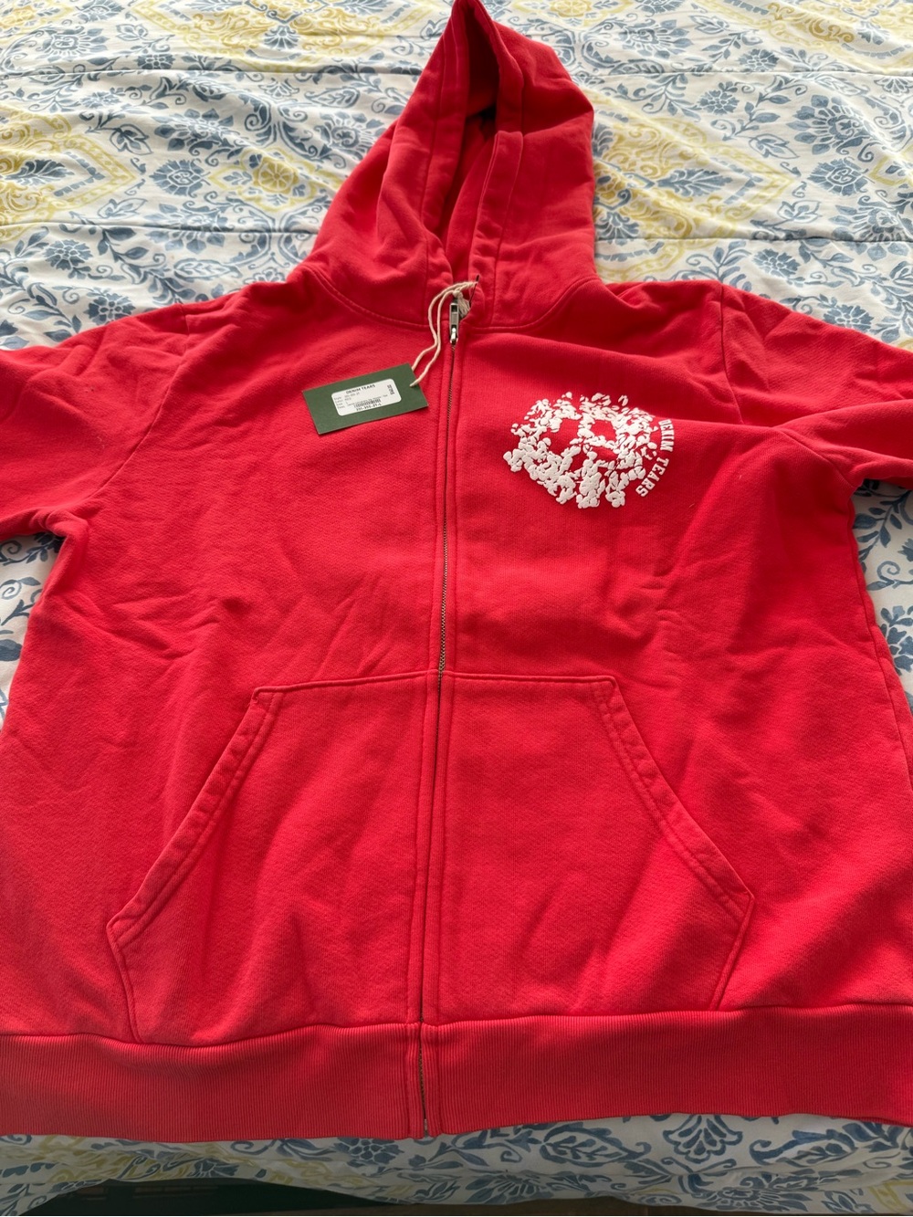 Denim Tears Red University Men’s Zip Up Hoodie